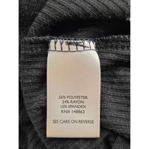 Torrid Super Soft Ribbed Black Lace Up Neck Short Sleeve Top Plus Size 6‎ - Picture 6 of 8